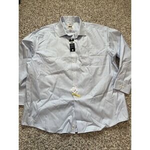 Joseph Abboud New Shirt Mens Sz 18.5 34/35 Button Up Long Sleeve Blue Cotton